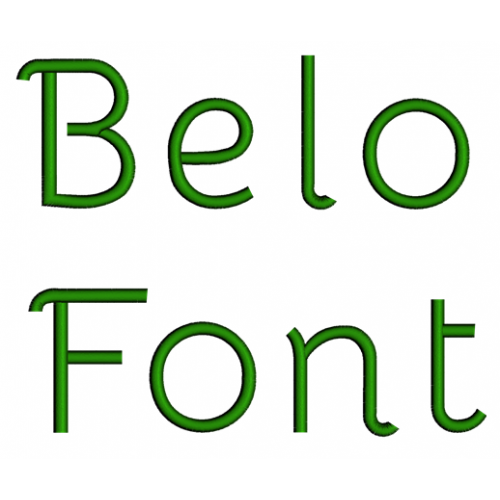 Belo Embroidery Font Digitized Lower and Upper Case 1 2 3 inch Instant Download