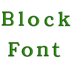 Block Embroidery Font Digitized Lower and Upper Case 1 2 3 inch Instant Download