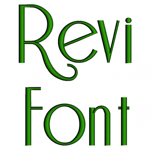 Revi Embroidery Font Digitized Lower and Upper Case 1 2 3 inch Instant Download