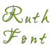 Ruth Embroidery Font Digitized Lower and Upper Case 1 2 3 inch Instant Download