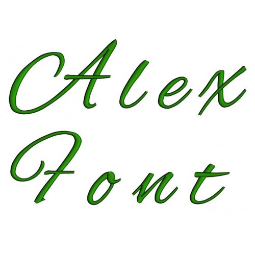 Alex Embroidery Font Digitized Lower and Upper Case 1 2 3 inch -Instant Download