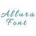 Allura Embroidery Font Digitized Lower and Upper Case 1 2 3 inch Instant Download
