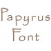 Papyrus Embroidery Font Digitized Lower and Upper Case 1 2 3 inch Instant Download