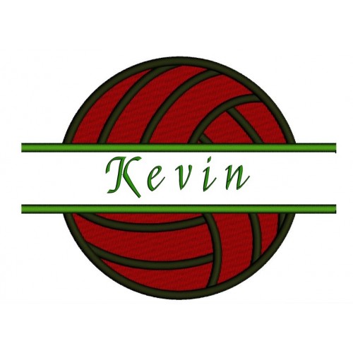 Volleyball Split Filled In Digitized Machine Embroidery Design Pattern