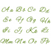 Lisa Script Machine Embroidery Digitized Font Upper and Lower Case 1 2 3 inches