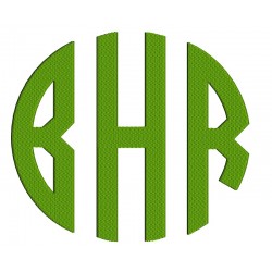 Extra Large Circle Monogram Filled Machine Embroidery Font 5 6 7 inches