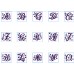 Fancy Leaf Upper Case Machine Embroidery Font