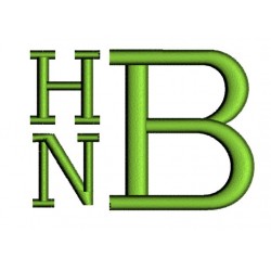 Stacked Monogram Filled Machine Embroidery Font 1 2 3 inches