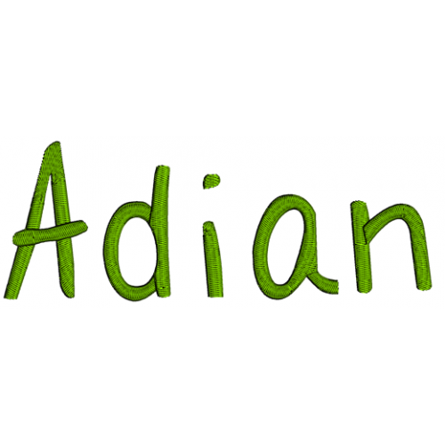 Adian Script Machine Embroidery Font Upper and lower case