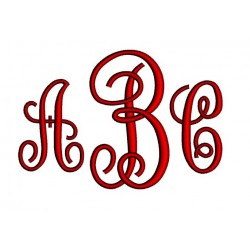 Sofia Monogram Machine Embroidery Font - Upper Case