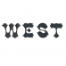 Western Machine Embroidery Font (Upper Case, Numbers 1-9) 