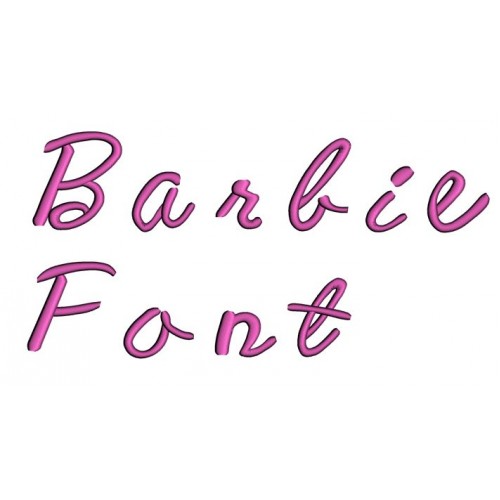 Barbie Embroidery Font Digitized Lower and Upper Case 1 2 3 inch ...